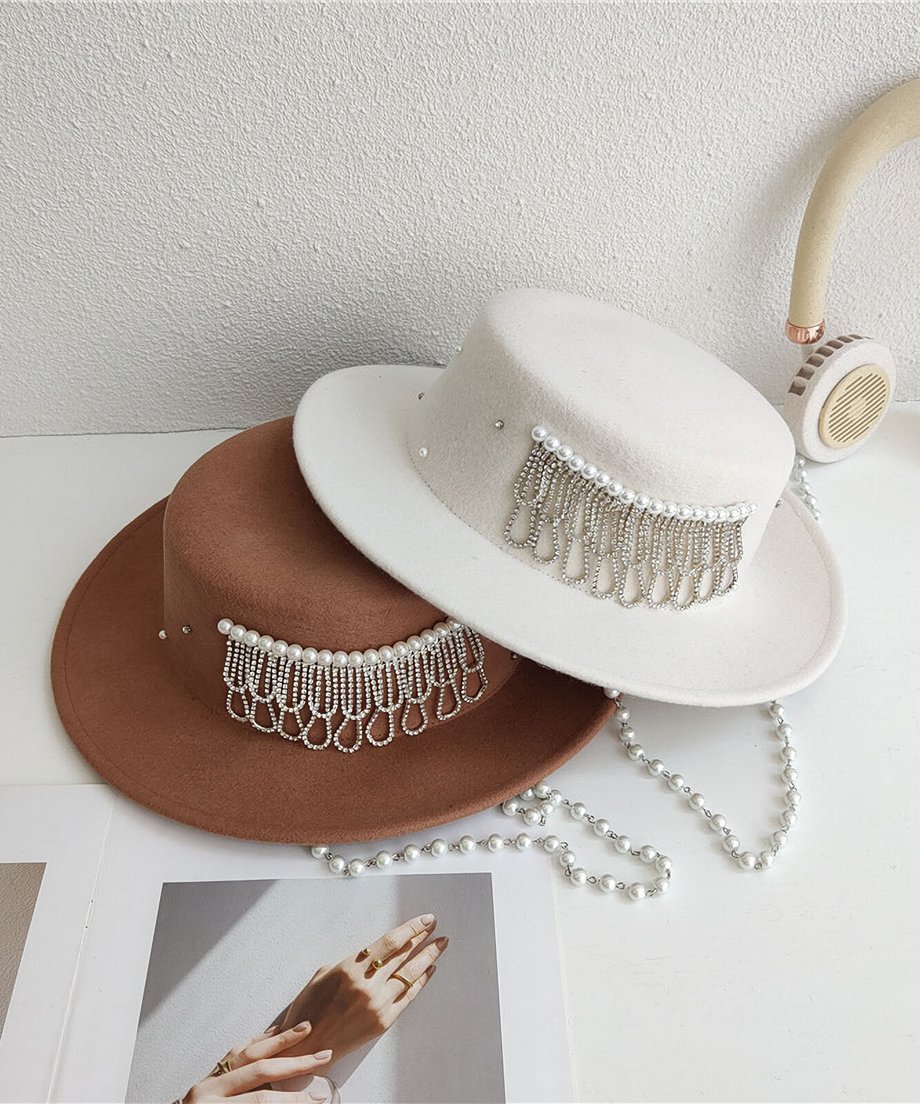Beaded Veil Hat