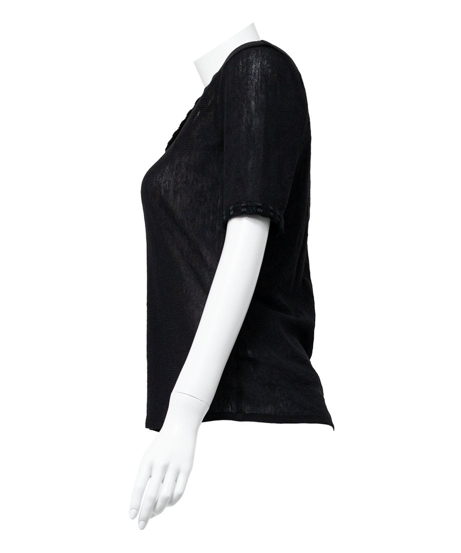 U-neck See-through Top