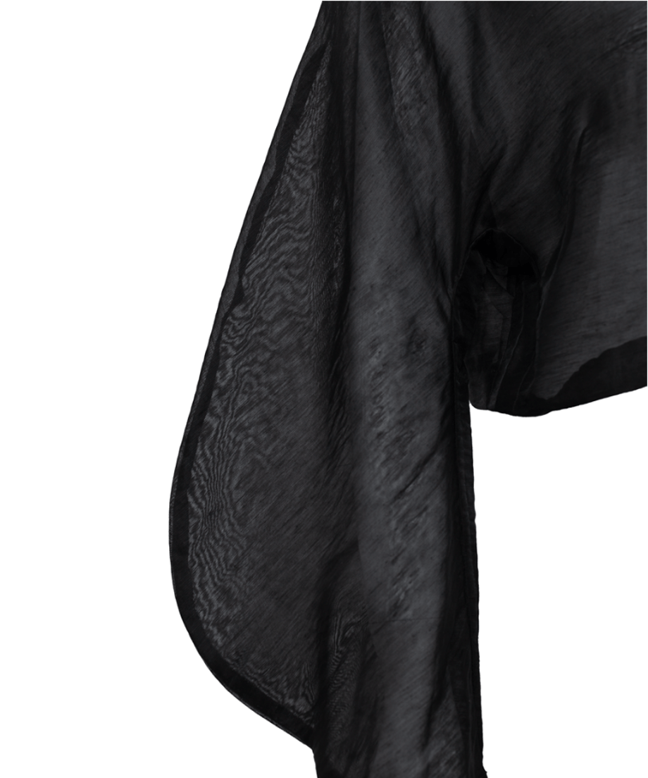 Sheer Volume Sleeve Cardigan