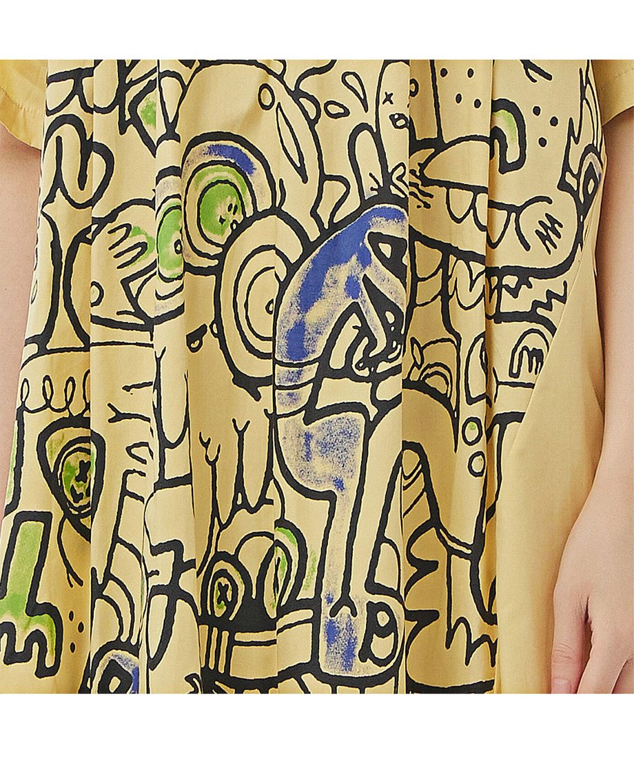 Graphic Art Printed Dress