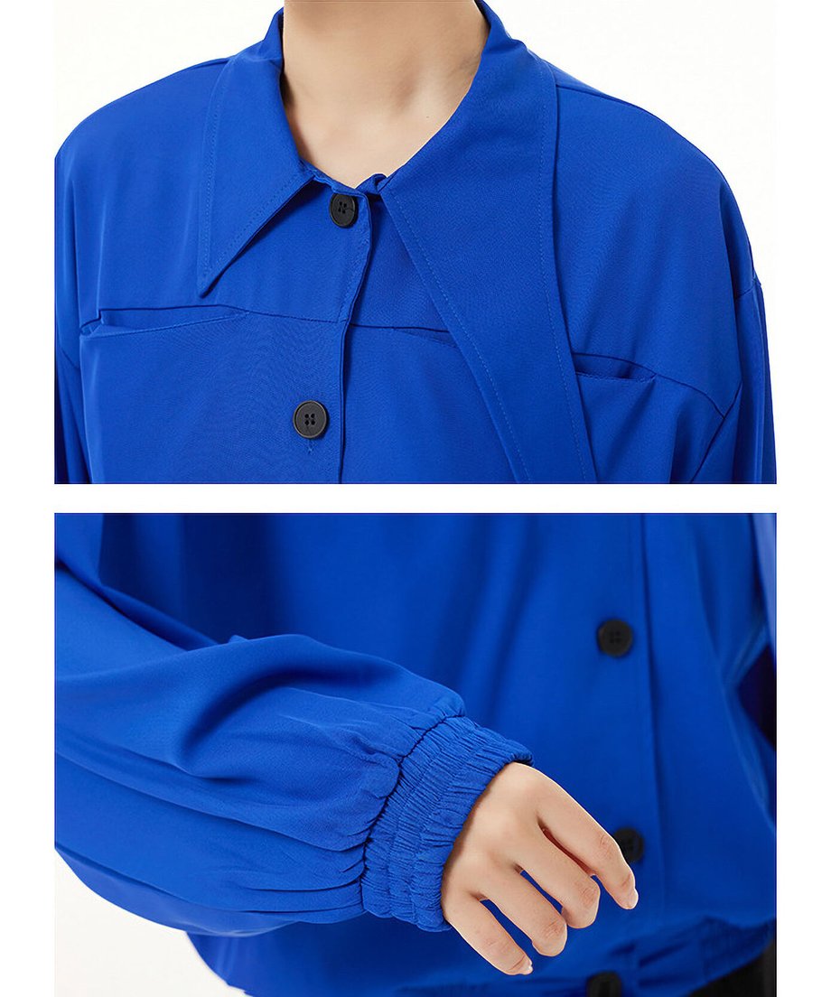 Scarf Detail Volume Jacket