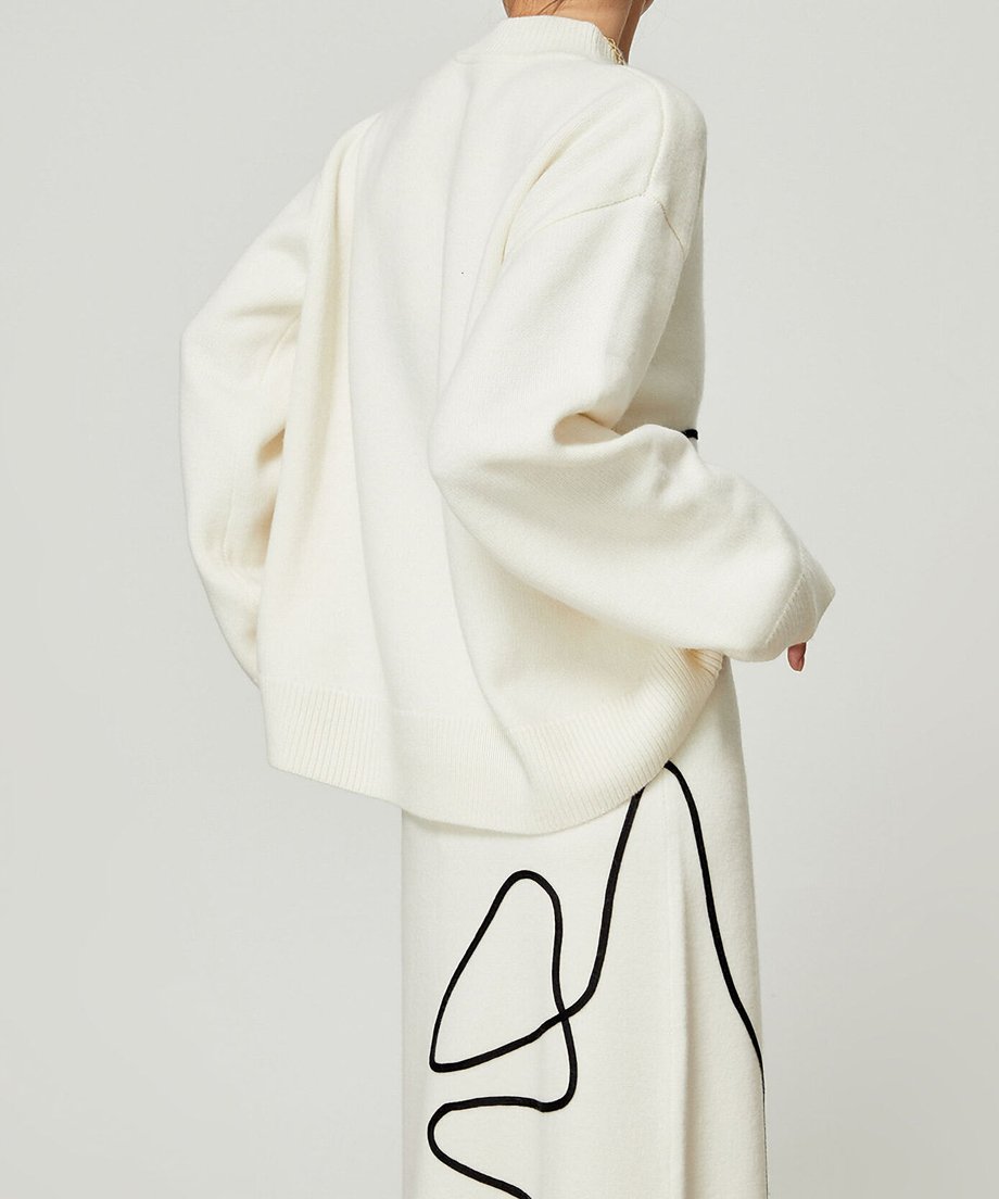 Line Drawing Sweater & Skirt Co-ord