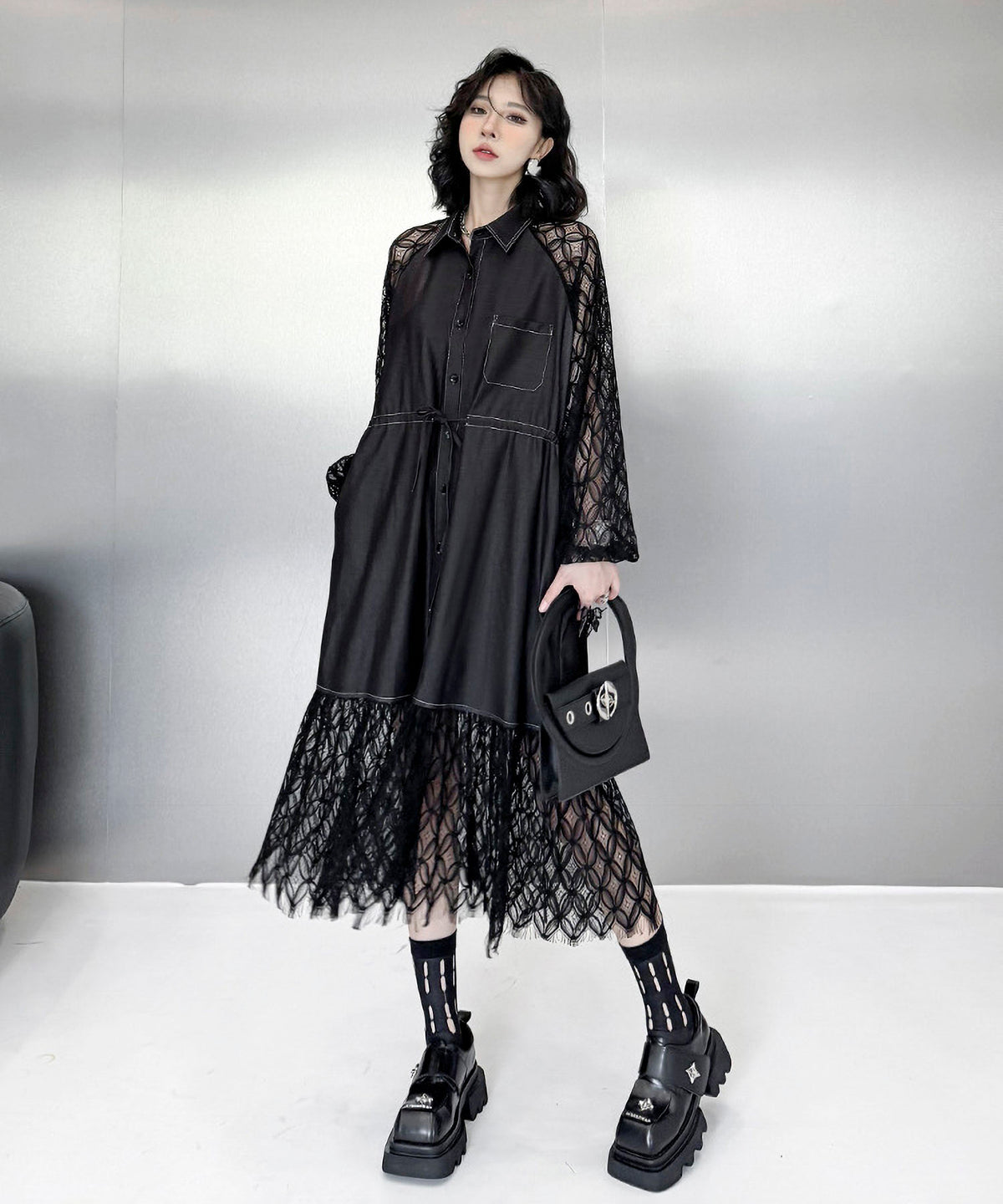 See-through Sleeve Dress