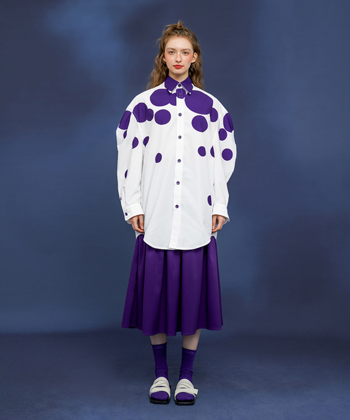 Polka Dot Print Blouse