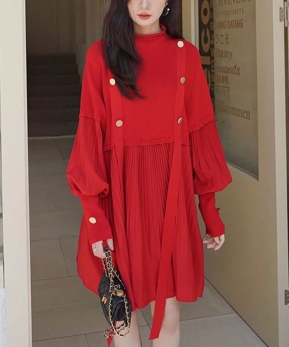 Lantern Sleeve Dress