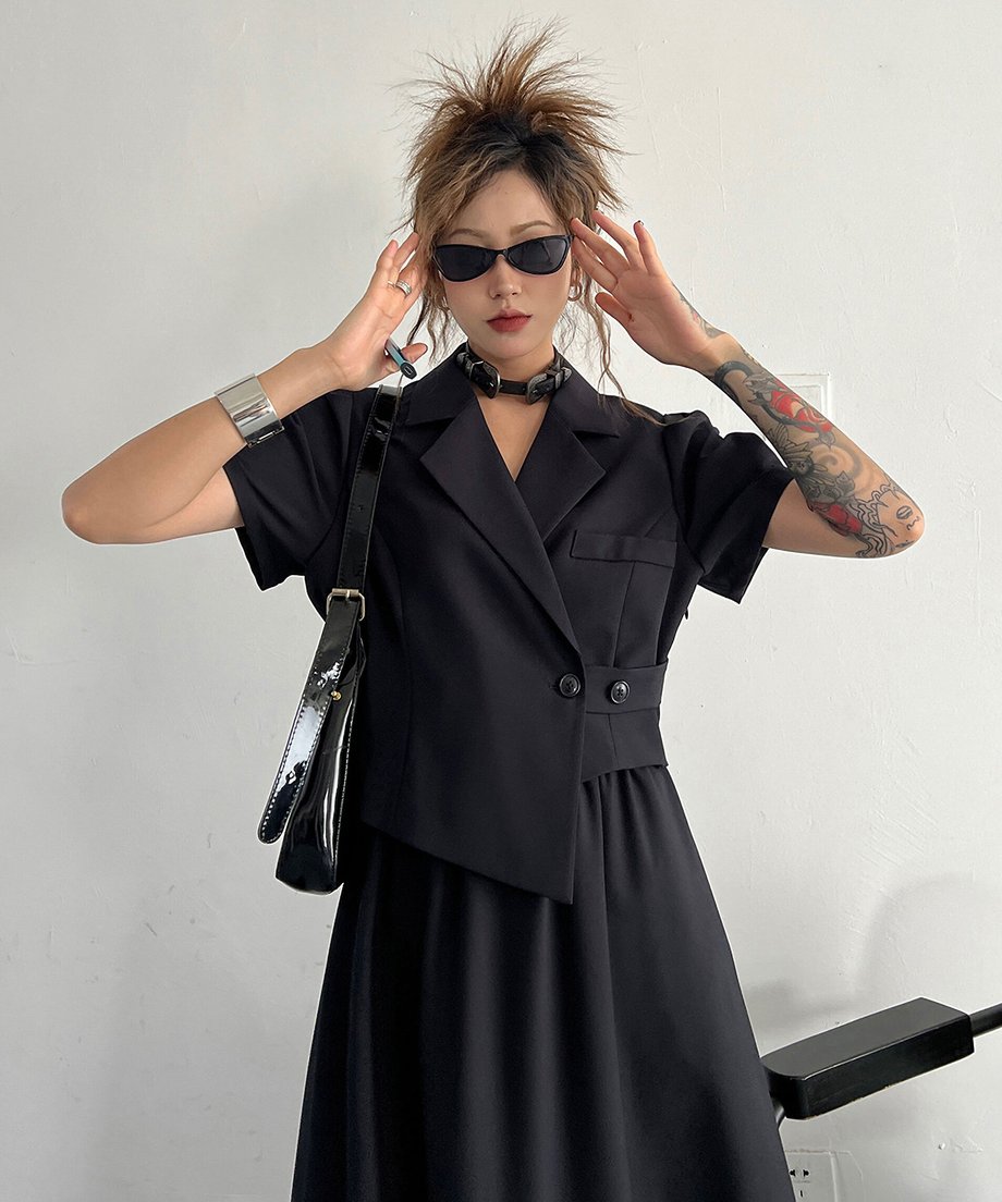 Faux Two-piece Dress