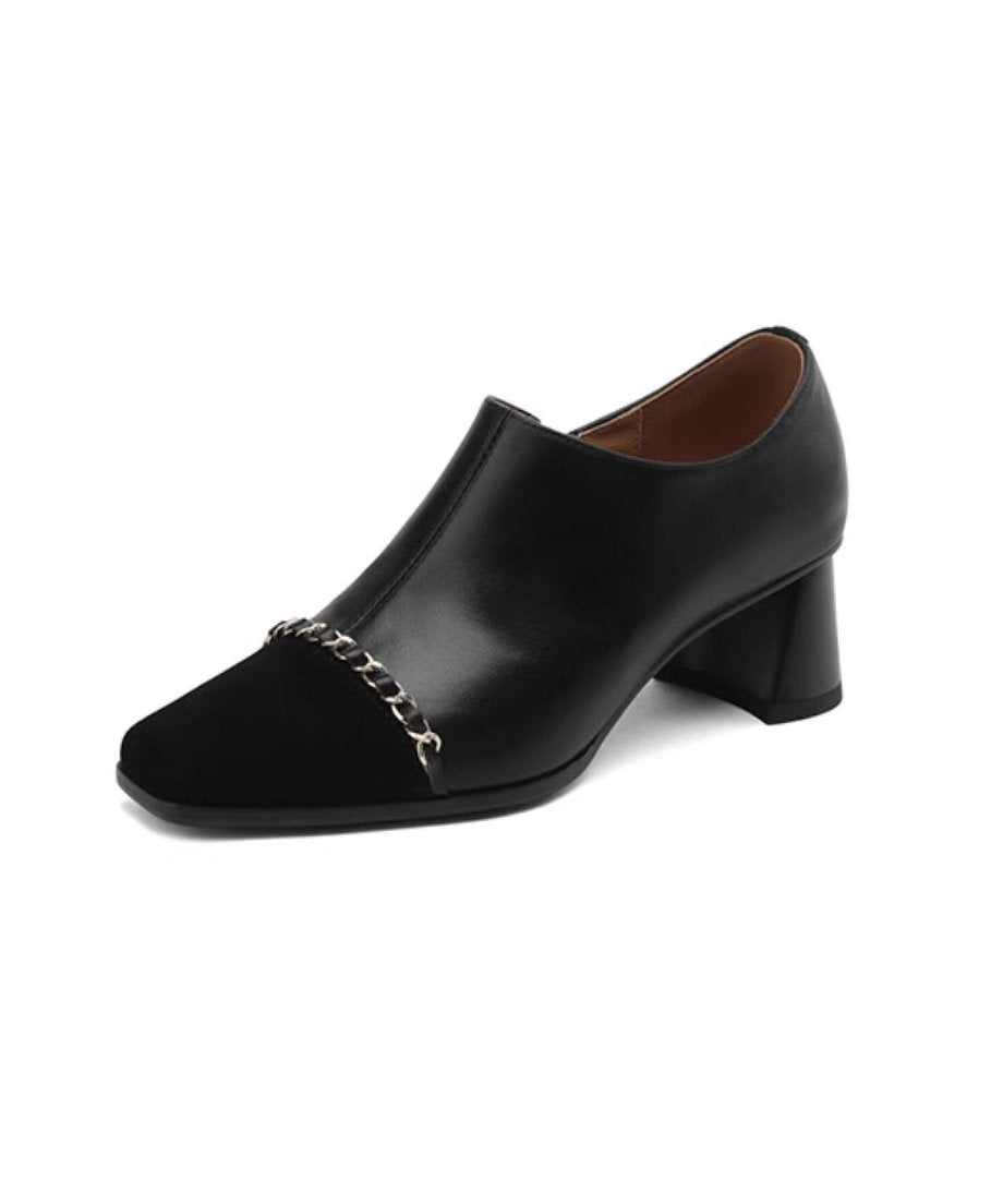 Bicolor Chain Booties