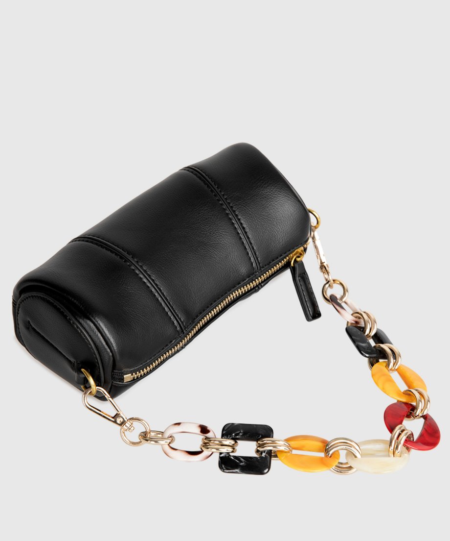 Color Chain Barrel Bag