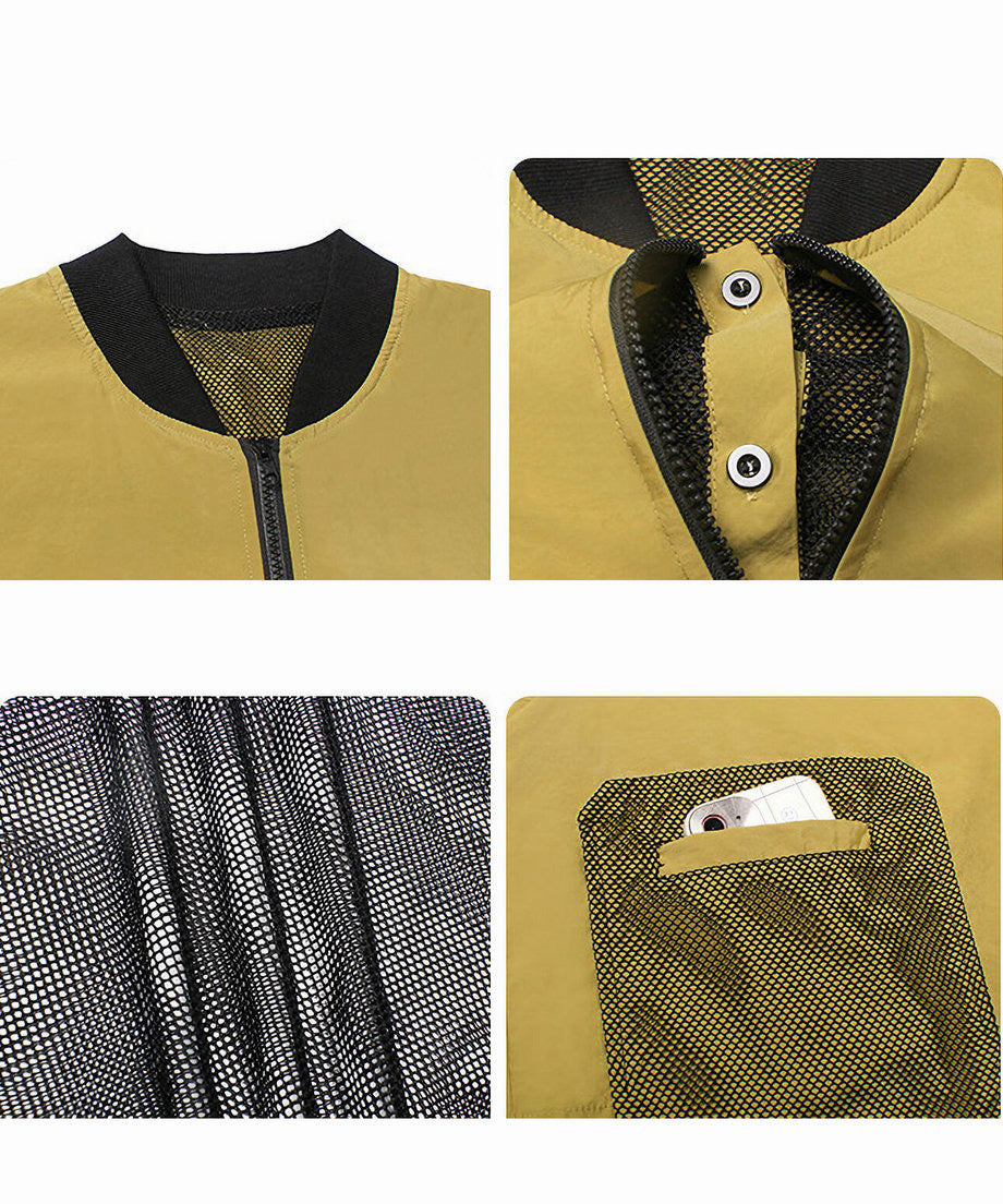 Mesh Switch Zip Cardigan