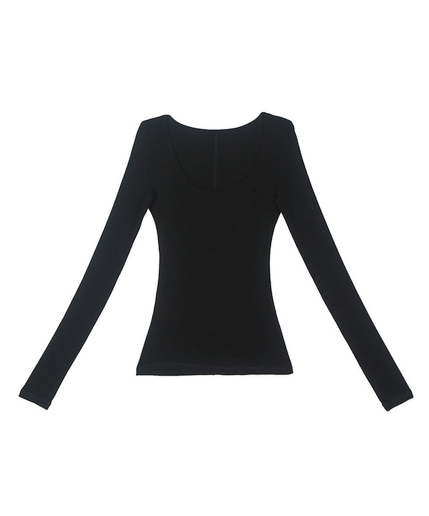 Oval-neck Top