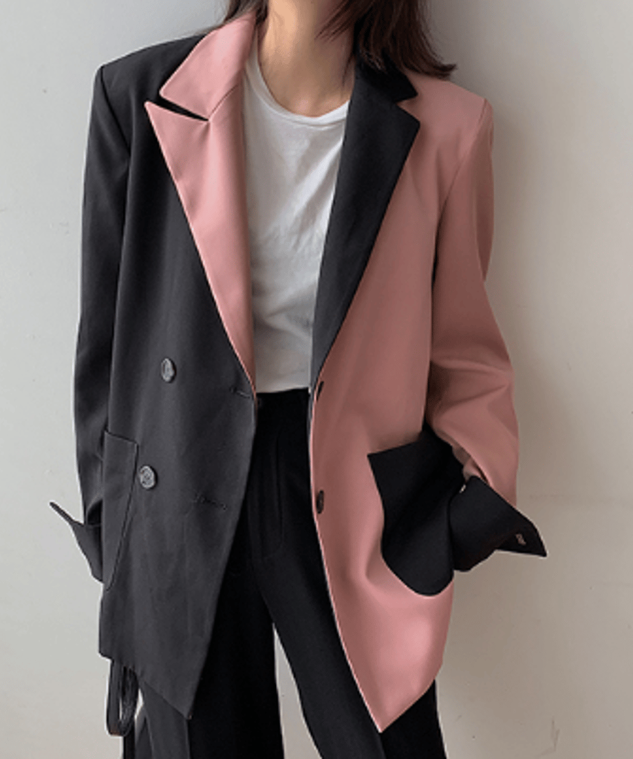 Two-tone Boxy Jacket
