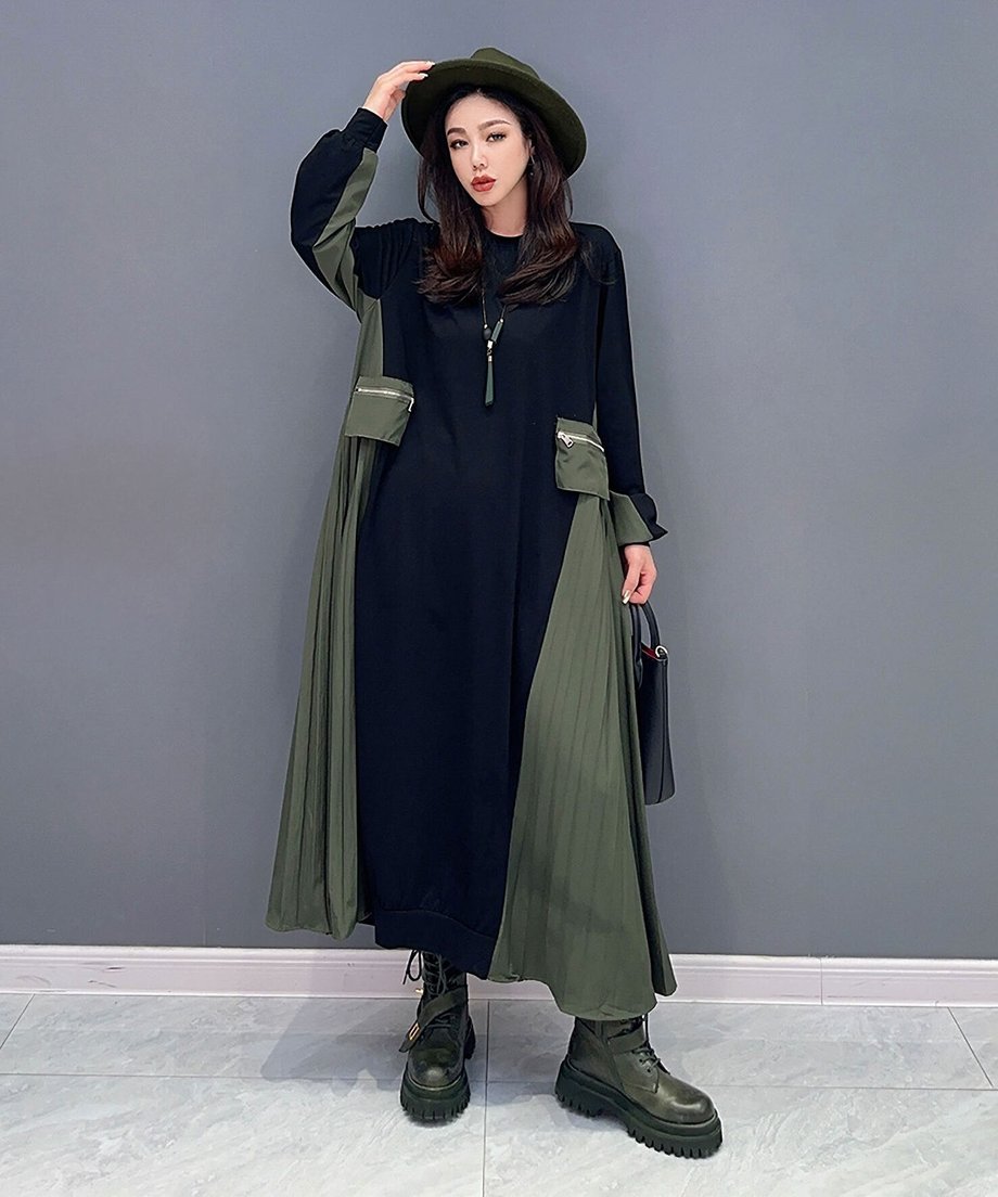 Side Pleated Dress