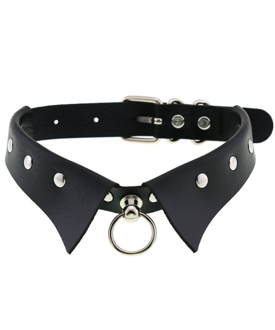 Studded Collar Ring Choker