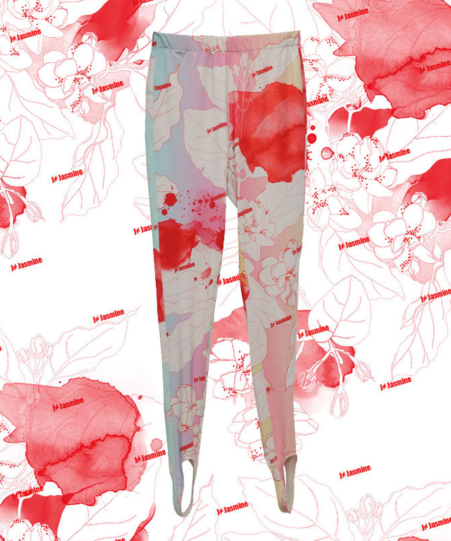 Floral Watercolor Print Leggings