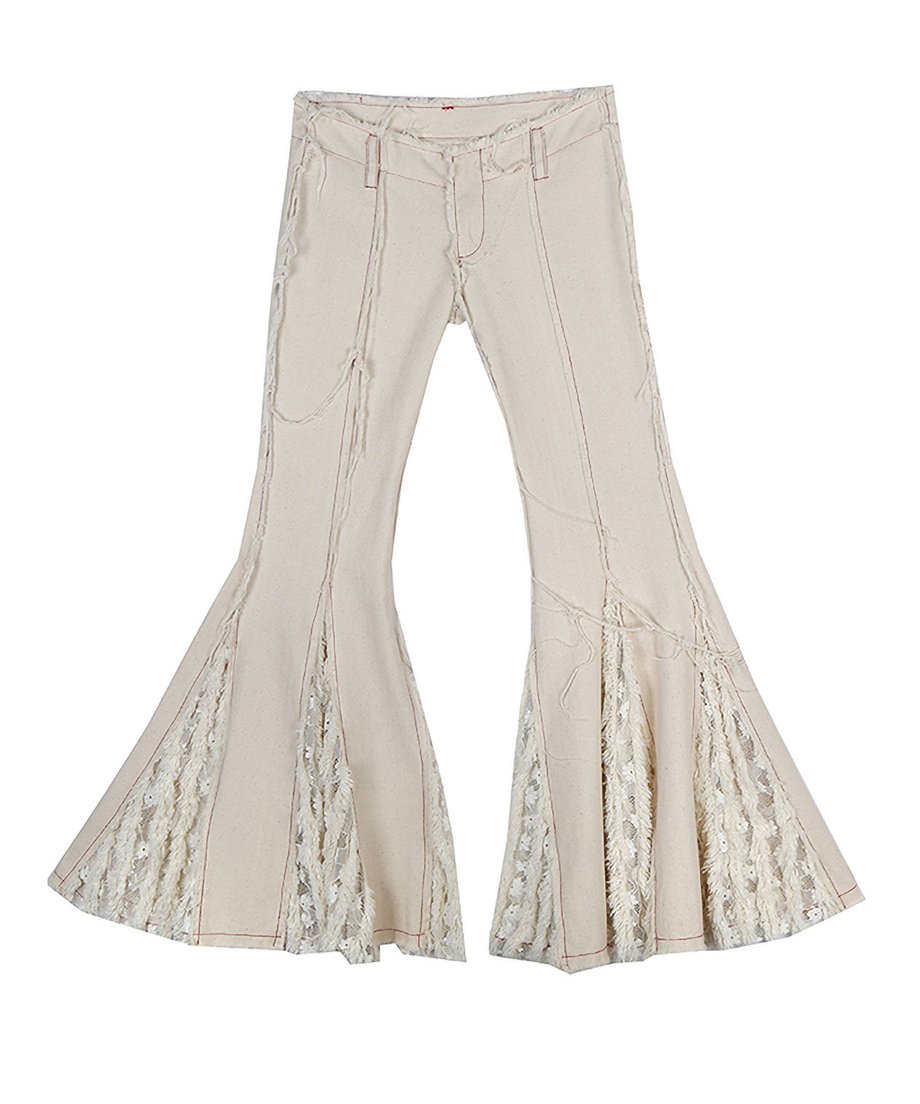 Untrimmed Bootcut Pants