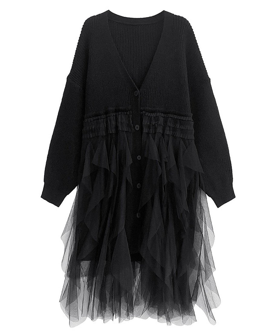 Tulle Tiered Cardigan