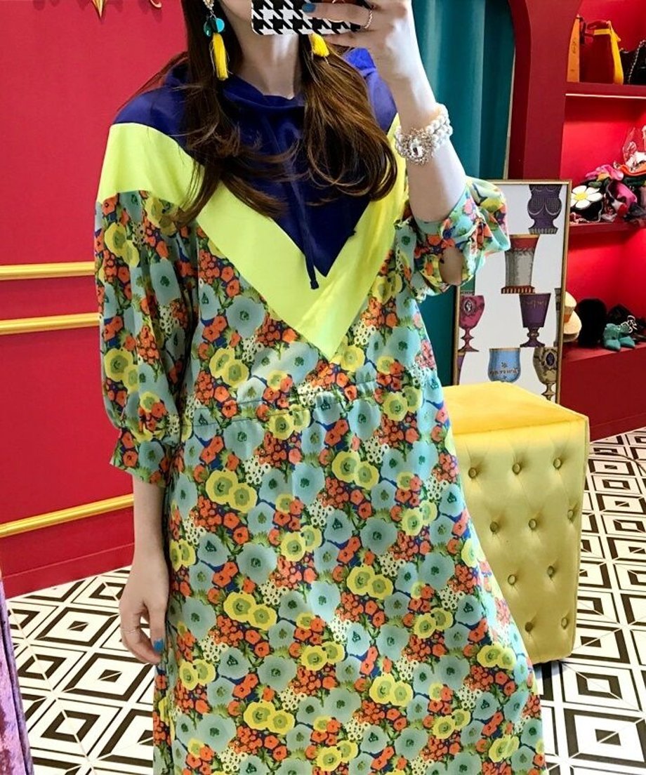 Floral Hoodie Dress