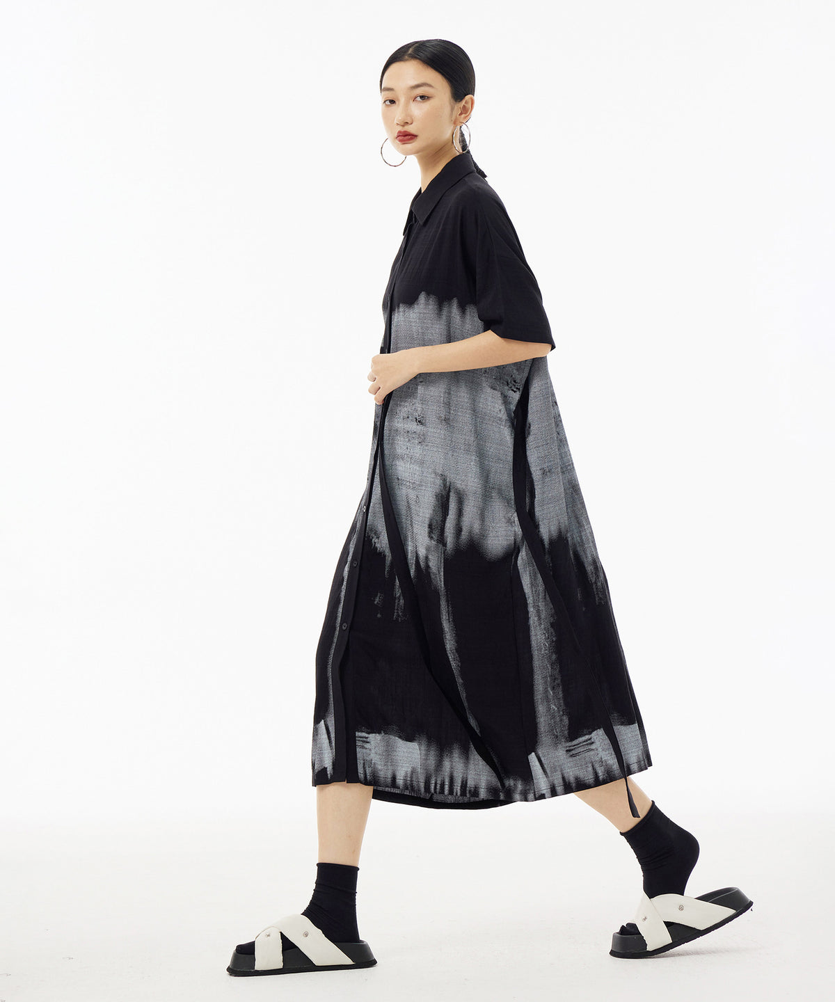 Blurred Print Dress