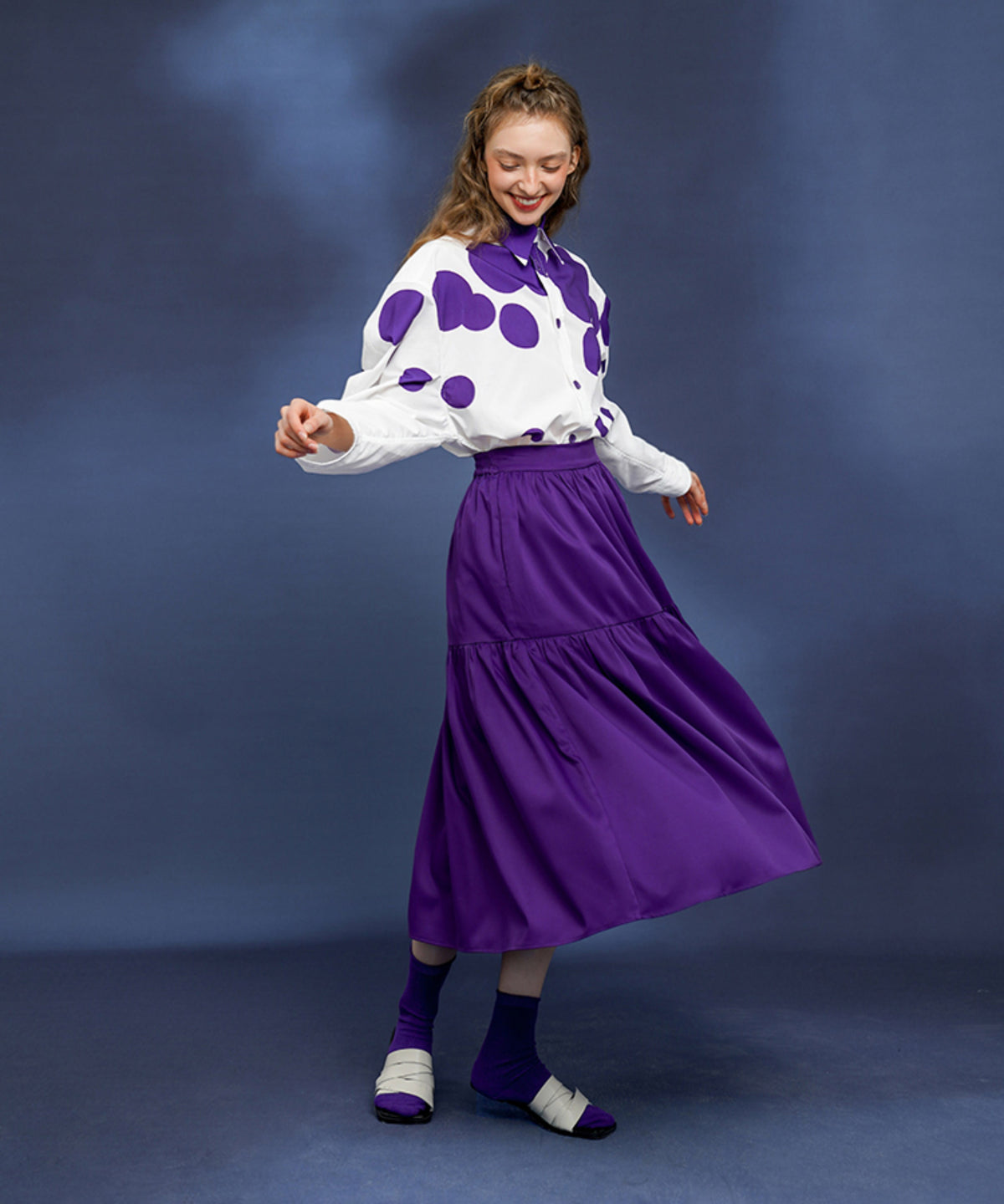 Polka Dot Print Blouse