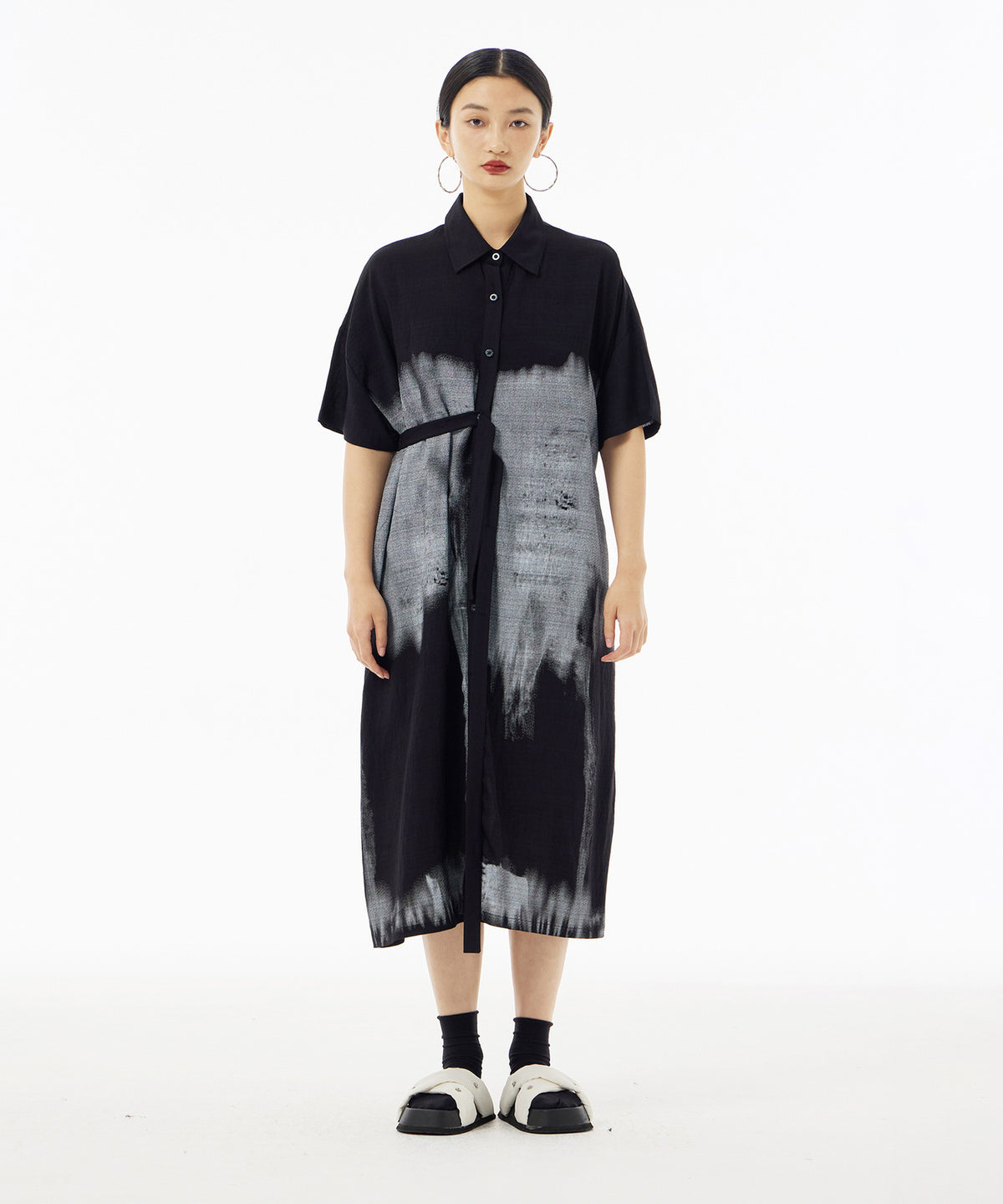 Blurred Print Dress
