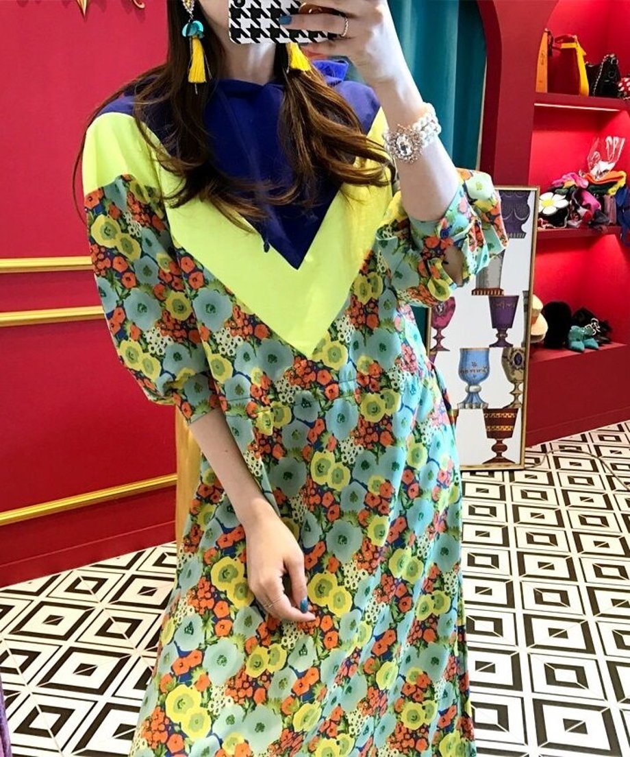 Floral Hoodie Dress