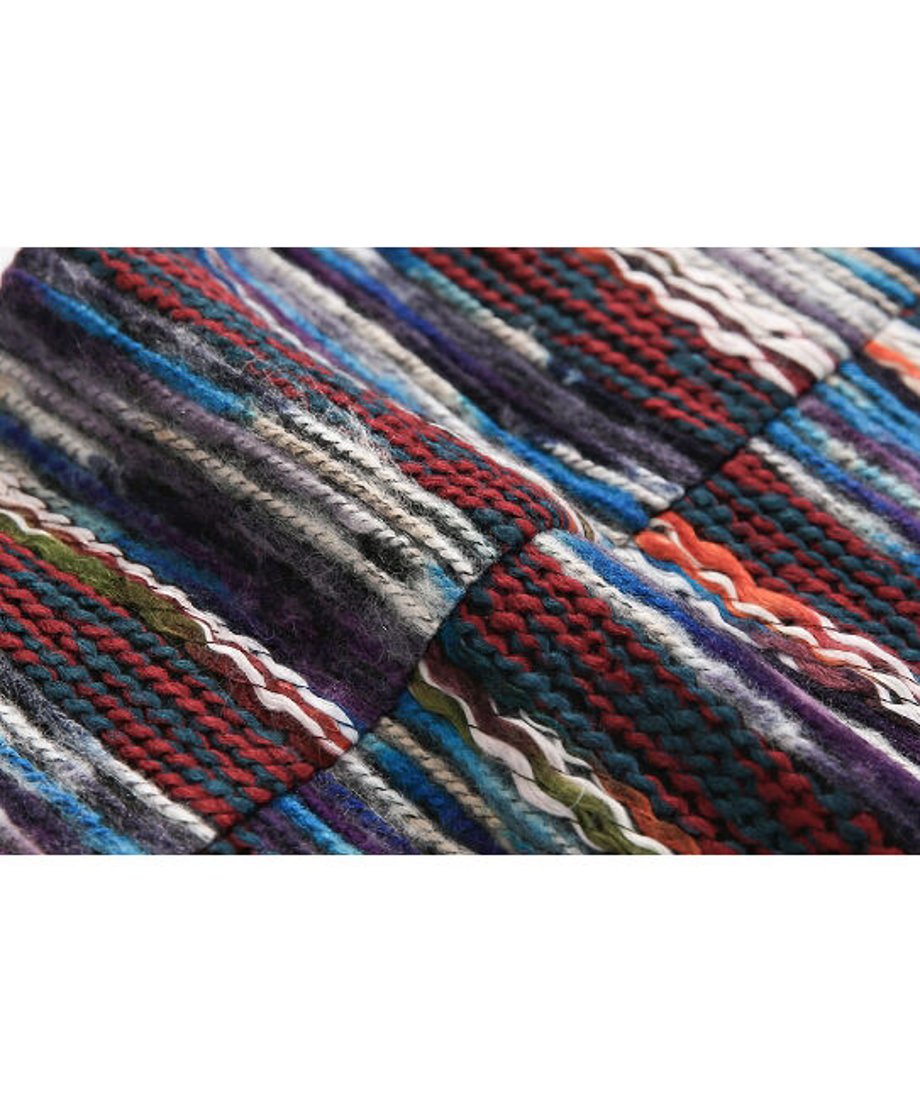 Multicolor Wavy Knit Cardigan