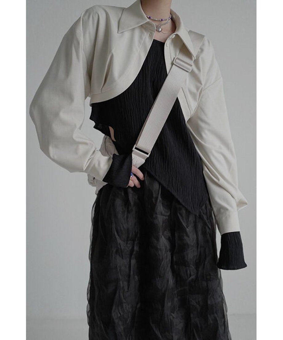 Round Tail Cropped Blouse