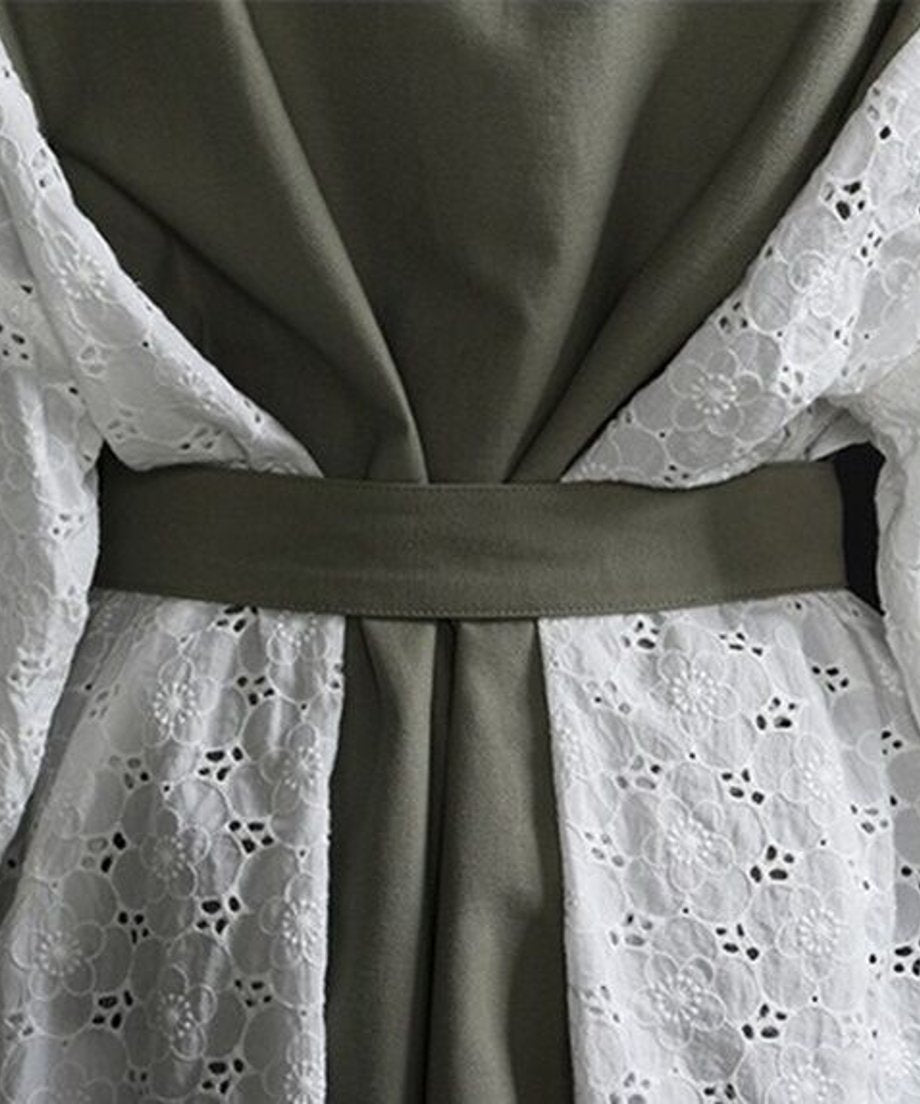 Lace Switching Short Coat
