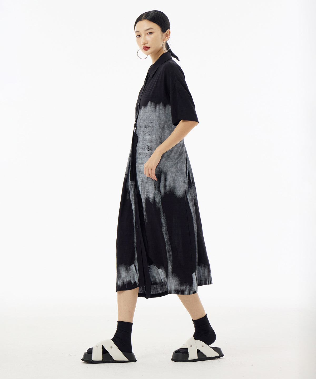 Blurred Print Dress