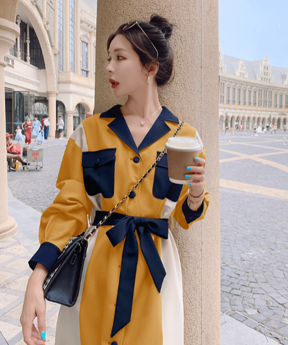 Color Blocking Dress
