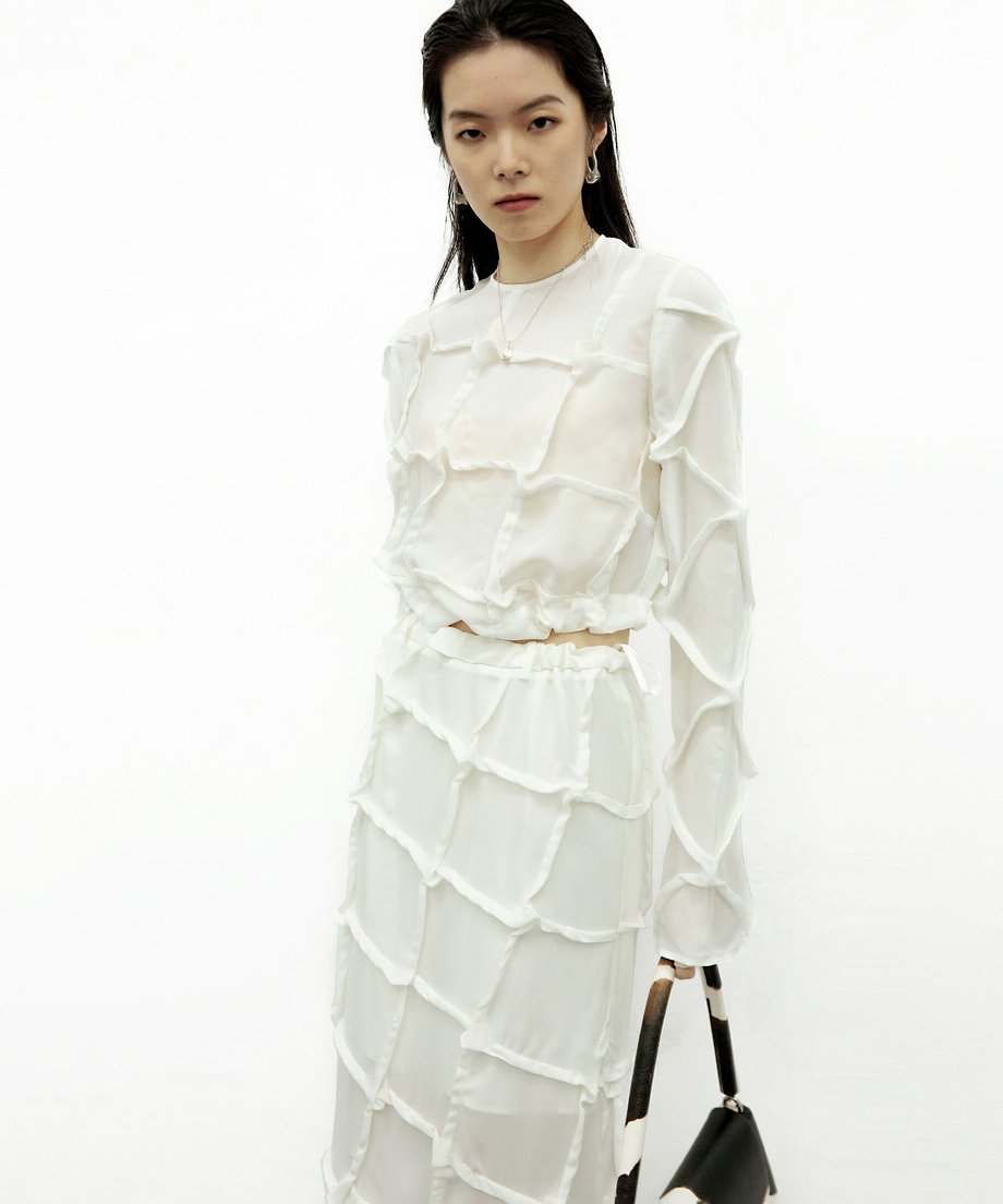 Round-neck Mulberry Top
