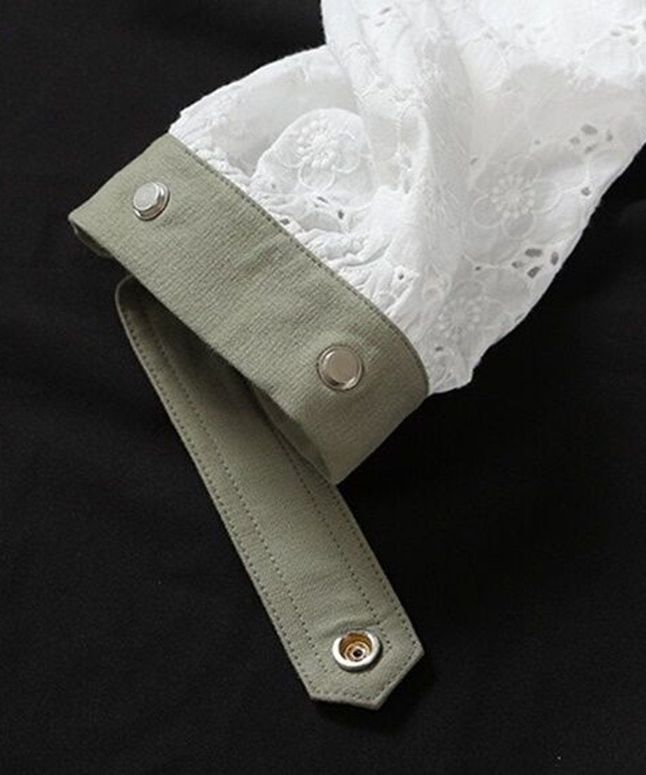 Lace Switching Short Coat