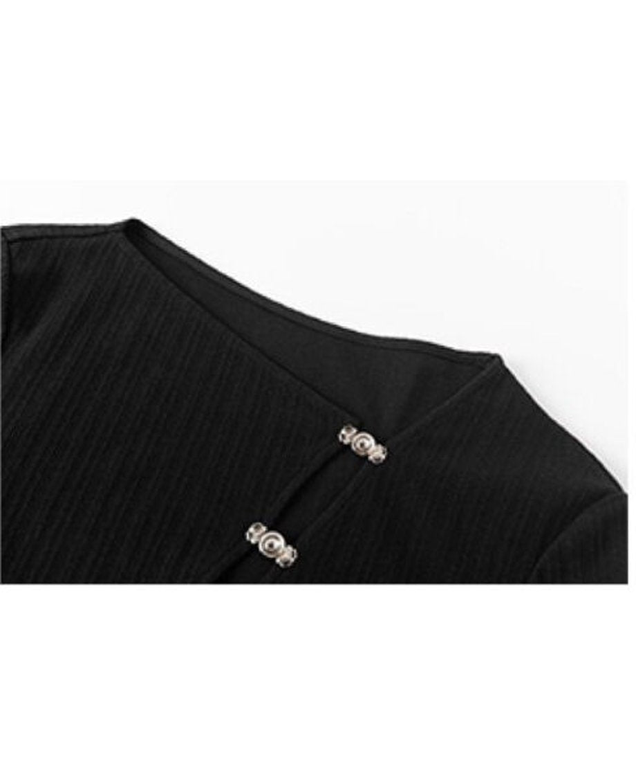 Asymmetric Cut-Out Hook Cardigan