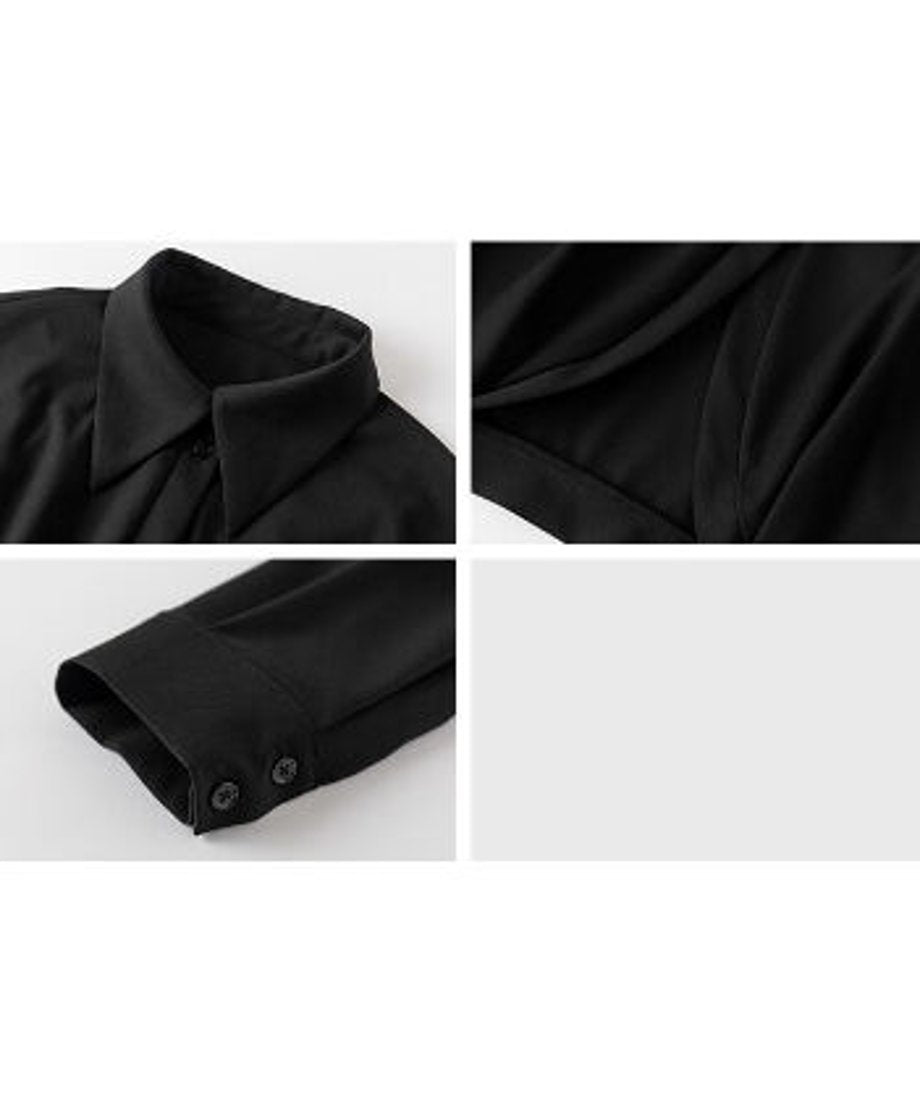 Round Tail Cropped Blouse
