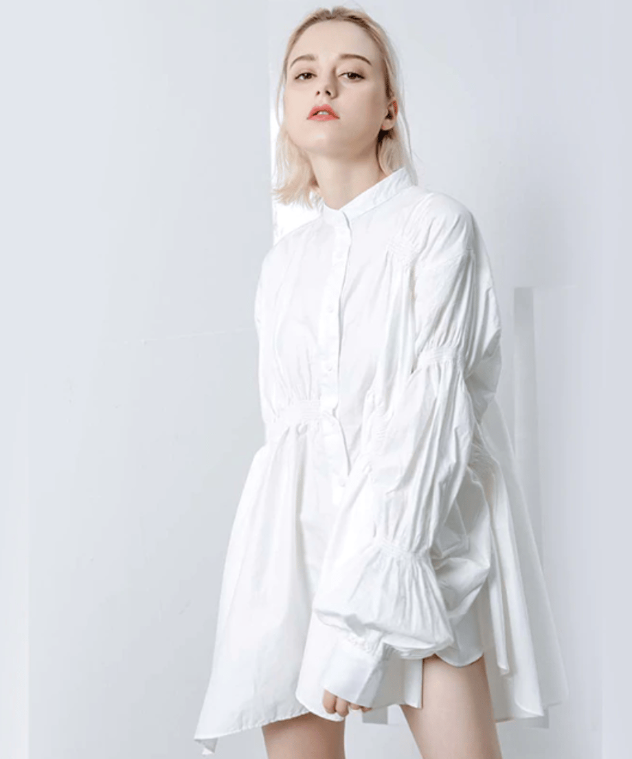 Volume Flare Sleeve Blouse