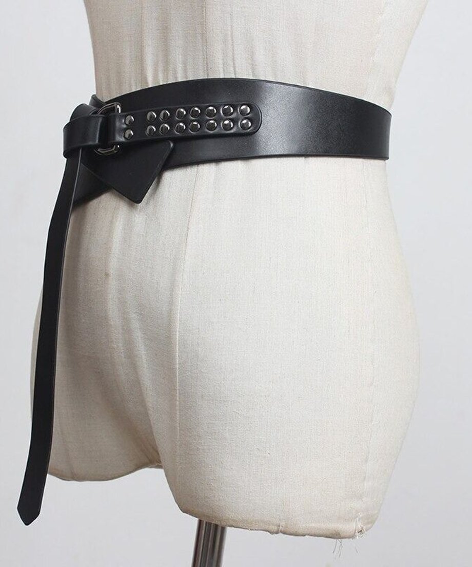 Studded Wrap Wide Belt