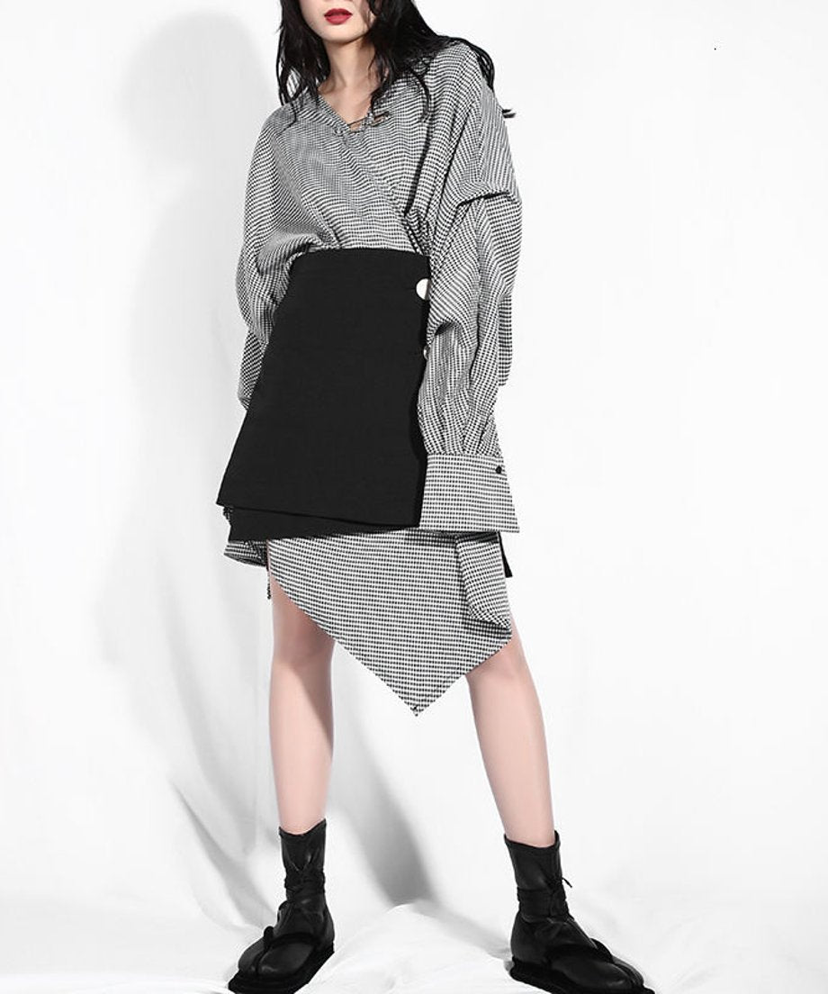 Gingham Check Dress & Wrap Skirt
