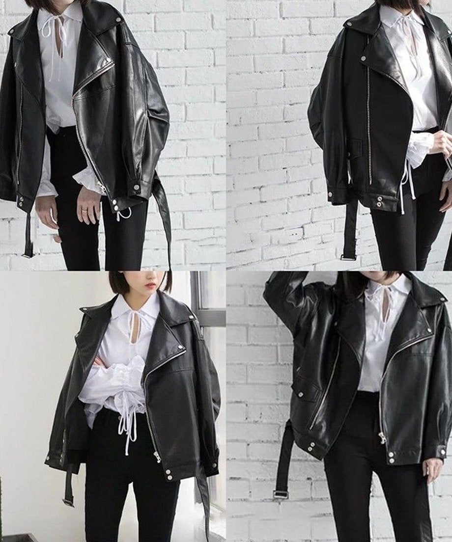 Faux Leather Rider Jacket