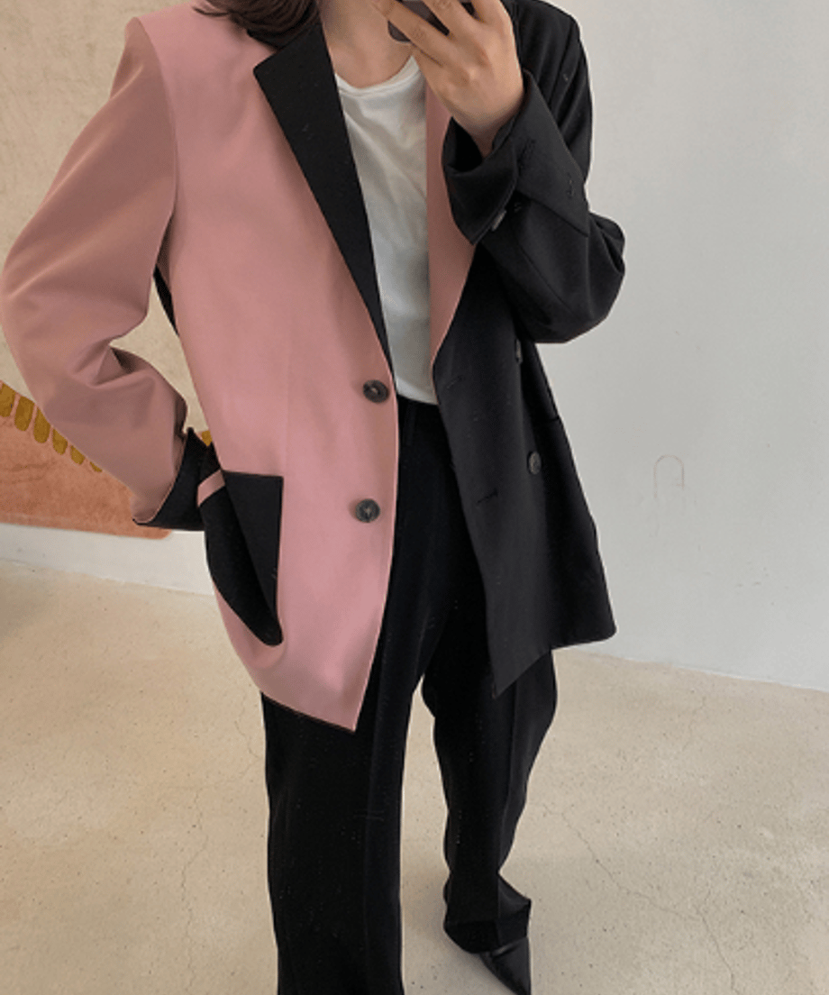 Two-tone Boxy Jacket