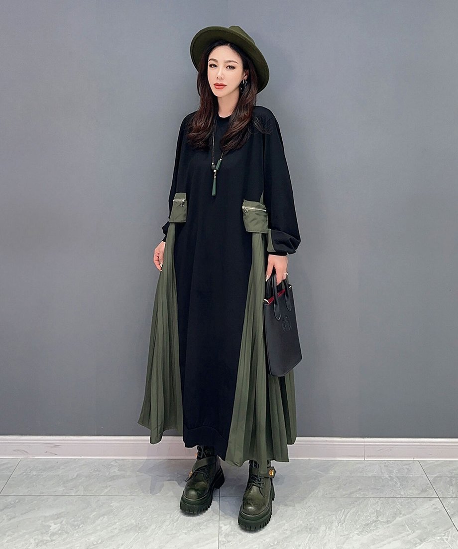 Side Pleated Dress