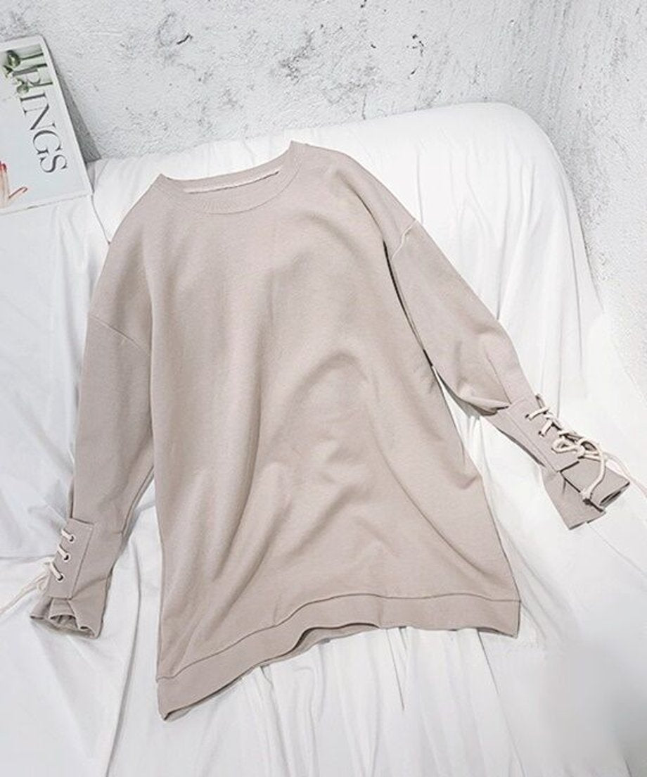 Cuff Lace-up Top