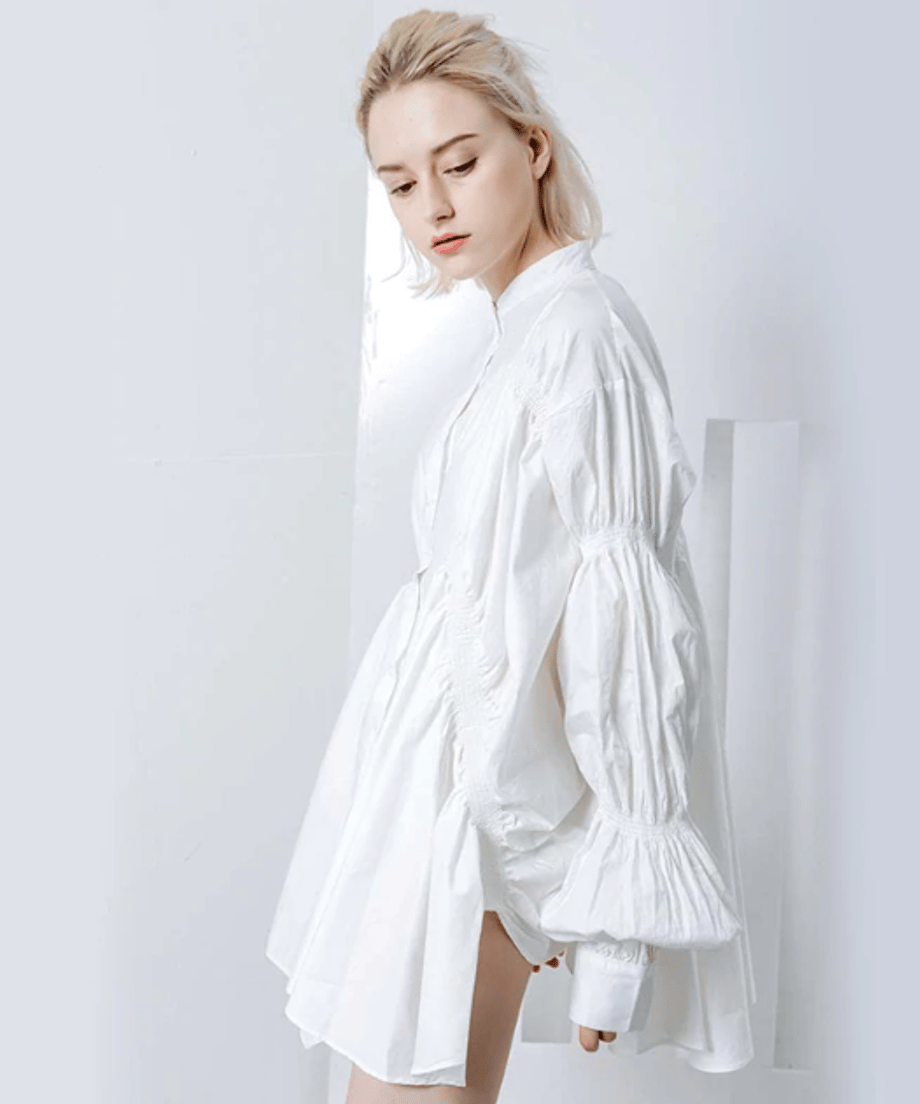 Volume Flare Sleeve Blouse