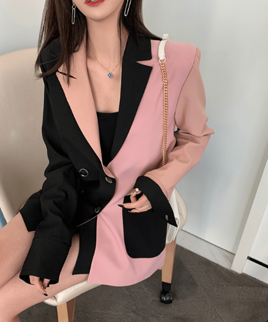 Two-tone Boxy Jacket