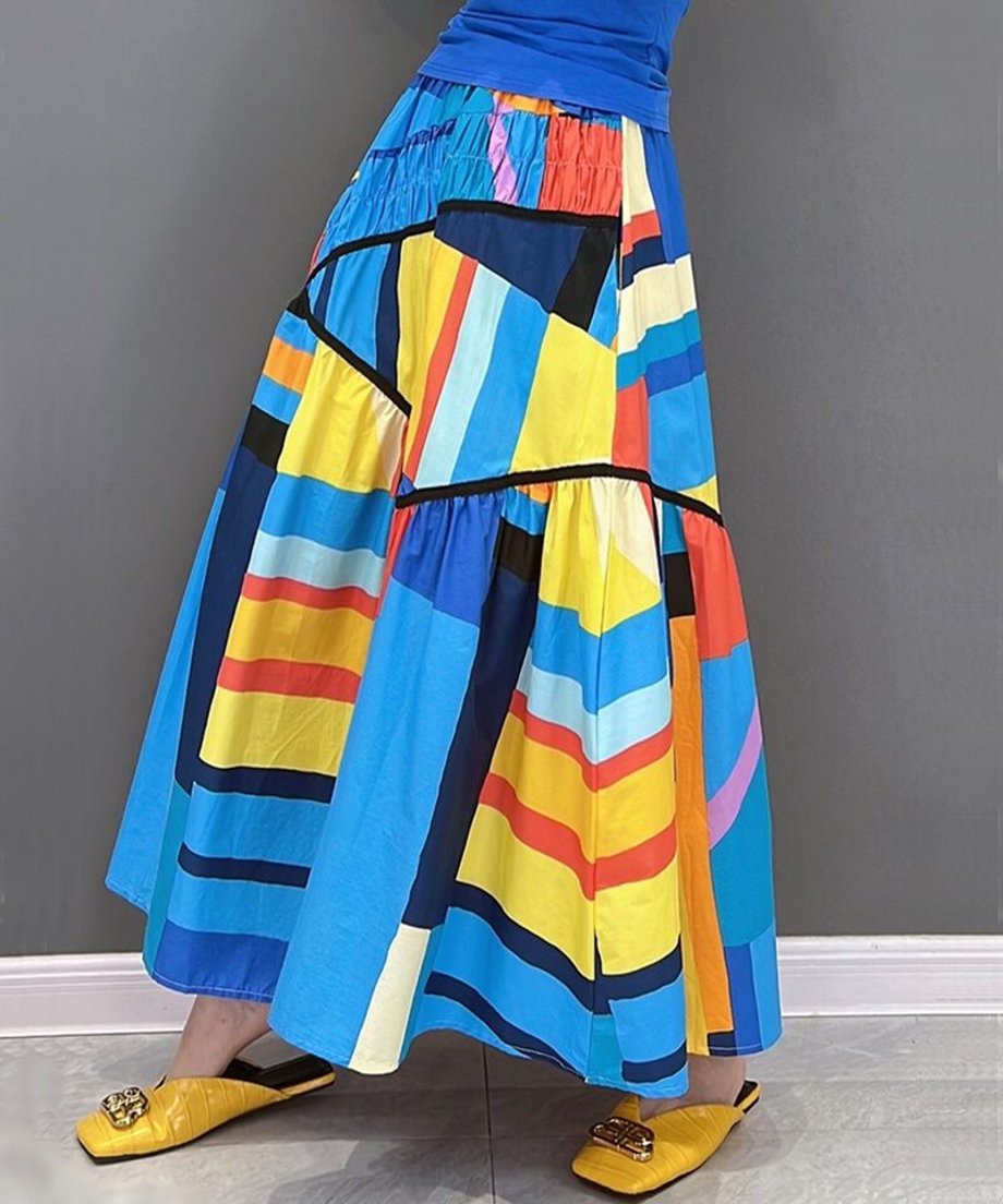 Tucked Gathered Skirt