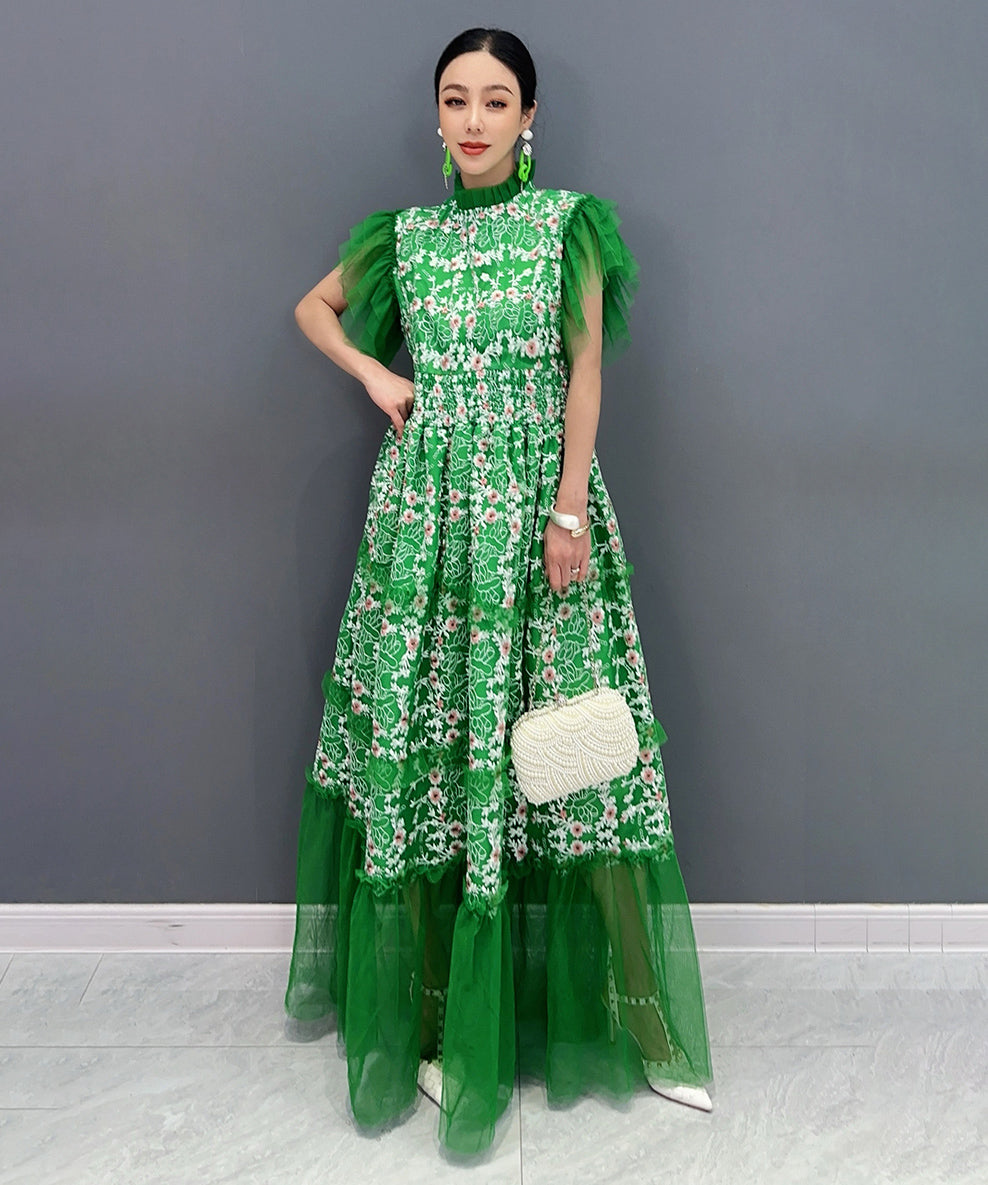 Mesh Sleeve Dress