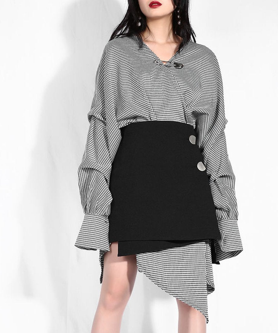 Gingham Check Dress & Wrap Skirt