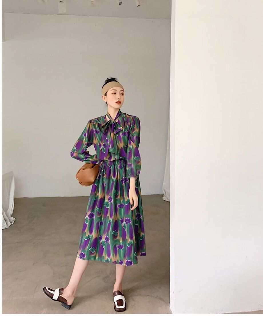 Iris Gradient Belted Blouse