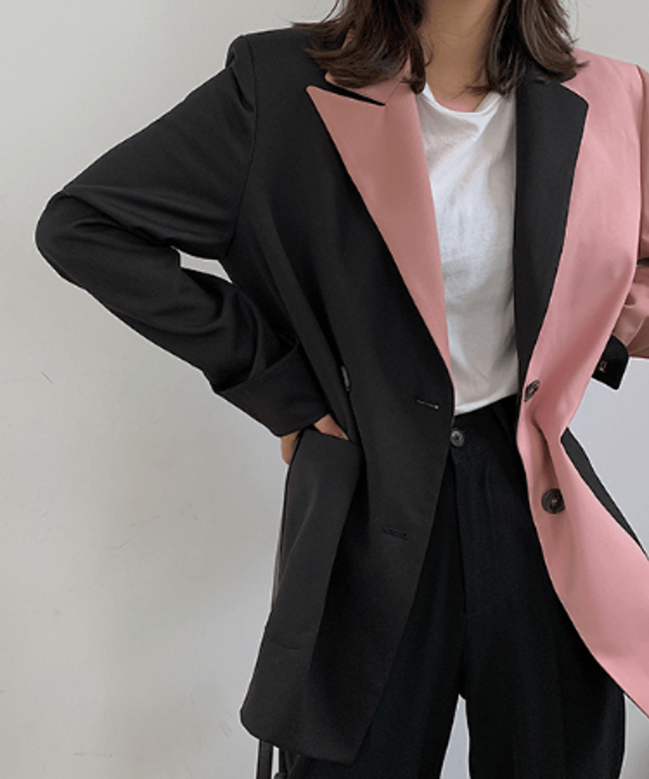 Two-tone Boxy Jacket