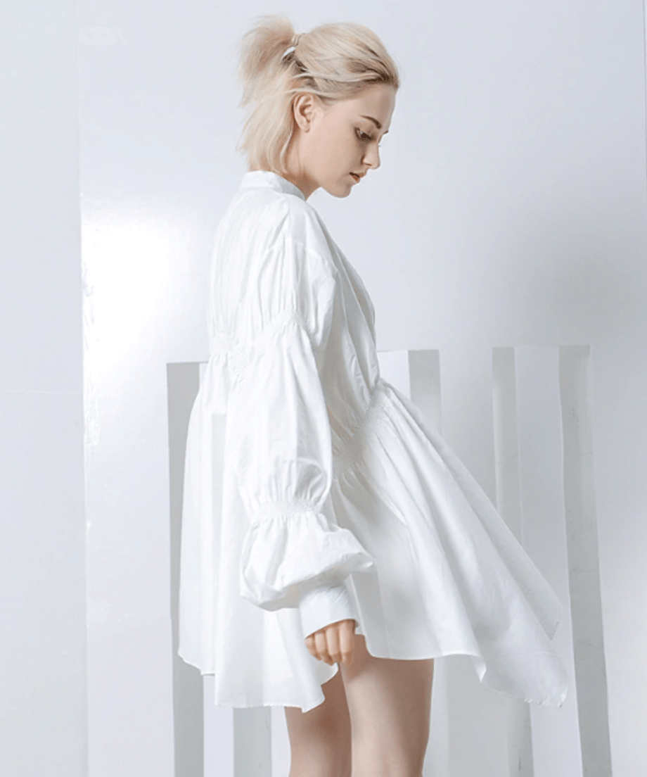 Volume Flare Sleeve Blouse
