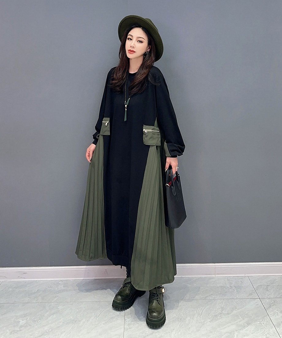Side Pleated Dress